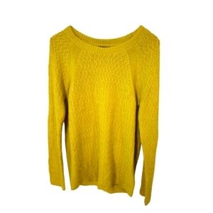 Jones of New York Signature Olive Green Knit Crew Neck Sweater L